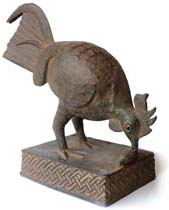 Hahn aus Bronze der Benin-Kultur