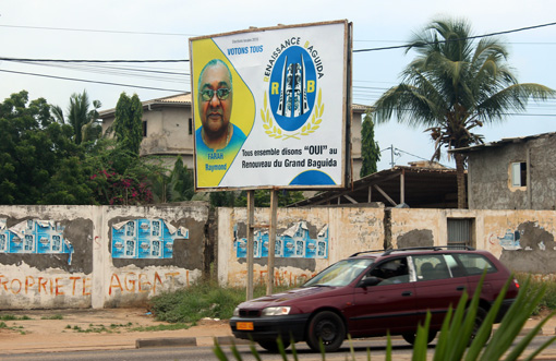 Wahlplakat in Baguida