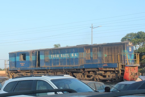 Die alte deutsche Bahnlinie in Lomé-Bé