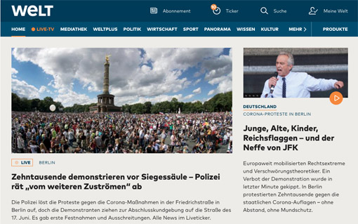 Die Welt, nicht ganz neutral