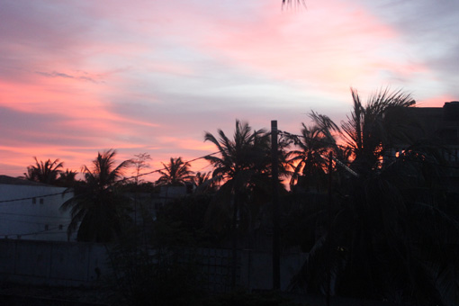 Blick von meiner Veranda am Abend