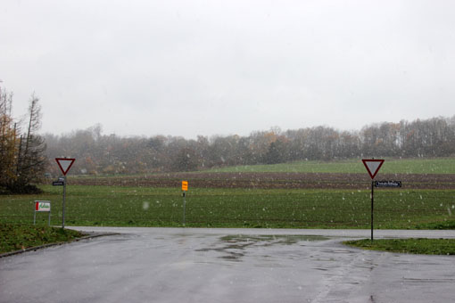 Der erste Schnee im Westerwald