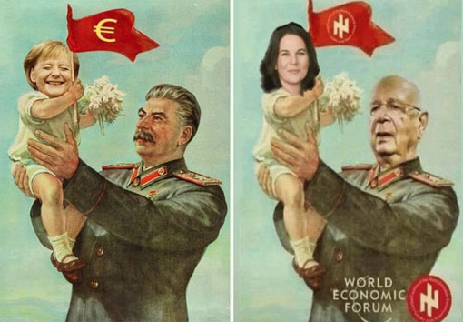 Schwab, Stalin, merkel und Baerbock