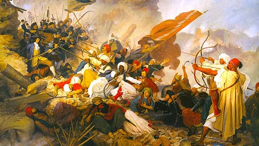 Leander Russ: Sturm der Türken auf die Löwelbastei 1683 Sturm der Türken