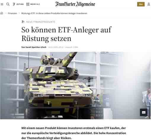 Screenshot der FAZ vom 14.3.2025